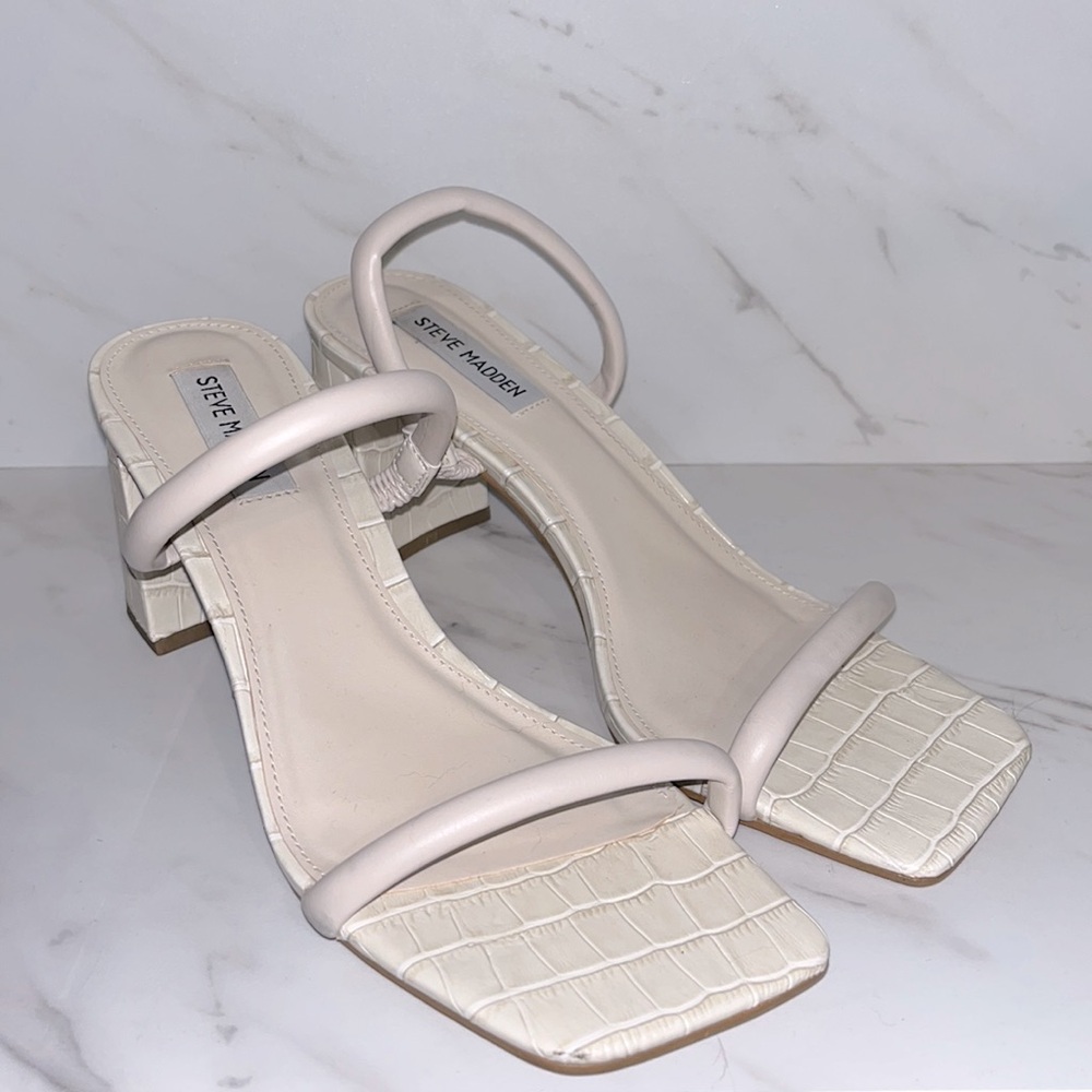 NEW Steve Madden lilah reptile heeled sandals 8.5